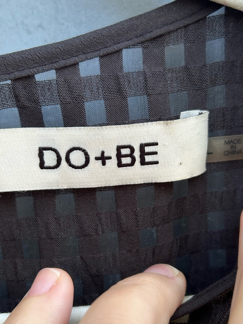 Do + Be lattice work peplum blouse, Large