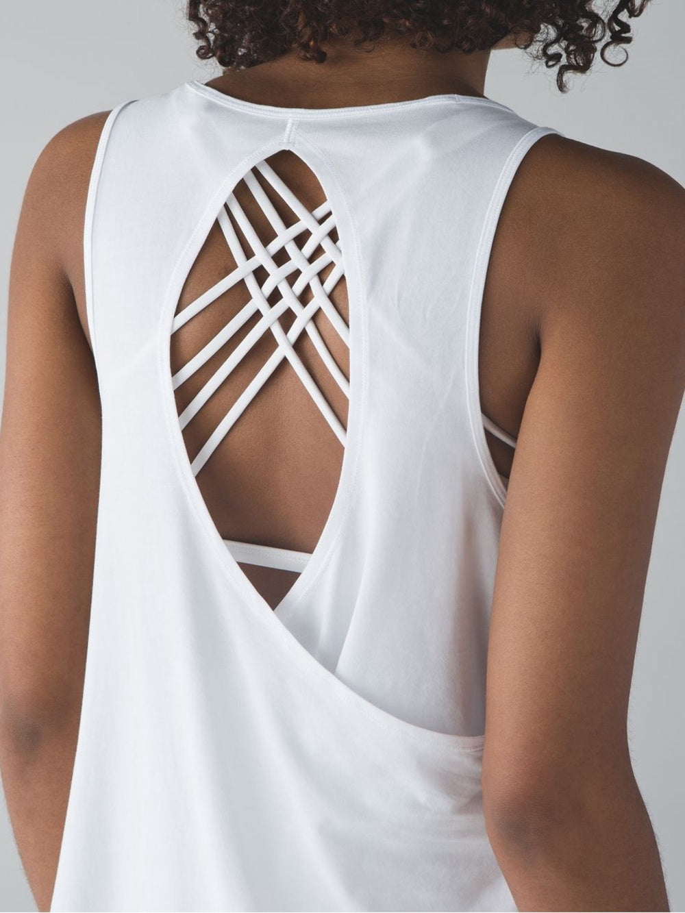 Lululemon White Cruiser Pima Cotton Tank, size 6