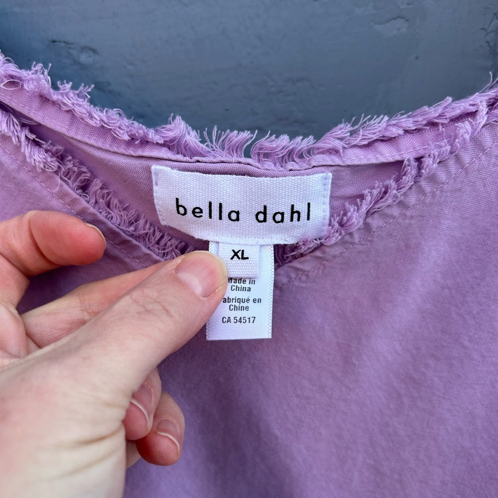 Bella Dahl Frayed Edge Neutral Cami ☀️Size Large