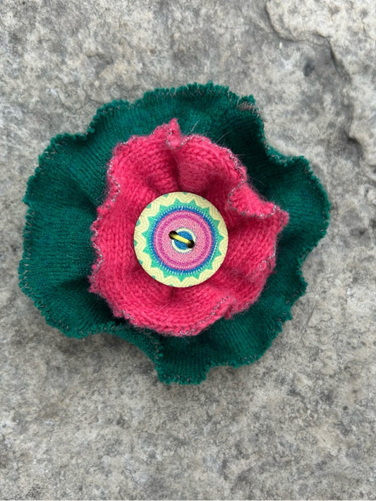 Vintage Cashmere Floral Brooch