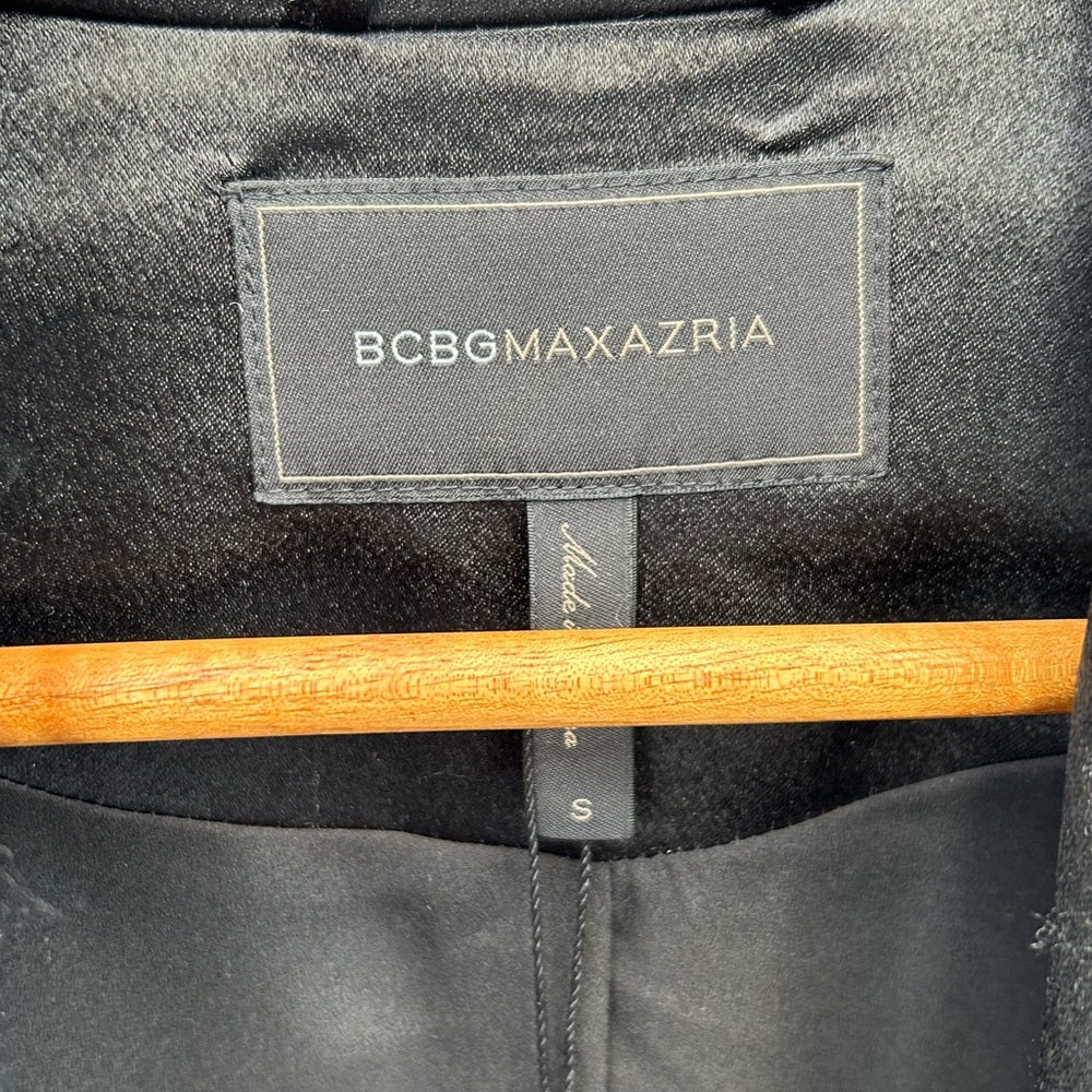 BCBGMaxAzria Lace-Trim Satin Trench Coat, BNWT, size Small