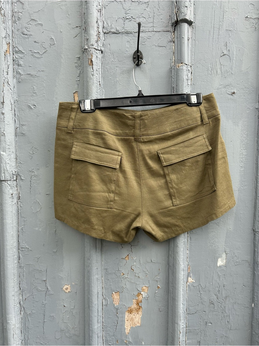 Theory linen cotton khaki shorts, size 6