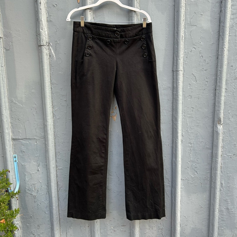 Holt Renfrew Cotton High-waist Sailor Pants, size 8