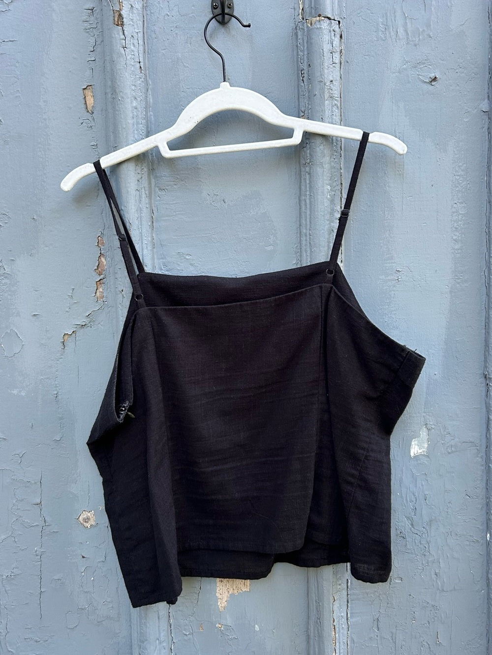 Able black cotton lyocell tank, size XL