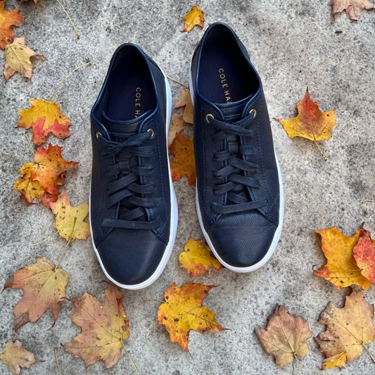 Cole Haan Lunar Grand Wing Tip Black Oxford Shoes, Size 7.5