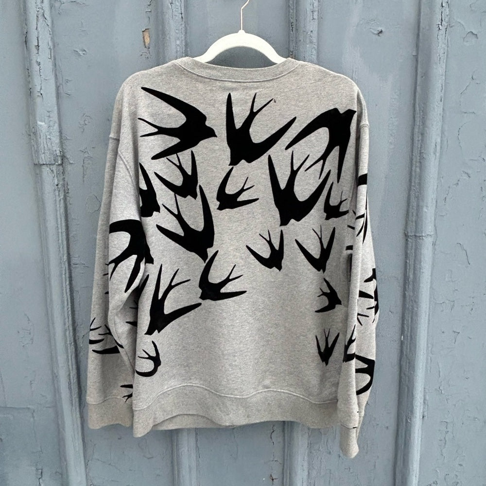 MCQ Alexander MCQueen Swallow Print Sweatshirt, size Small