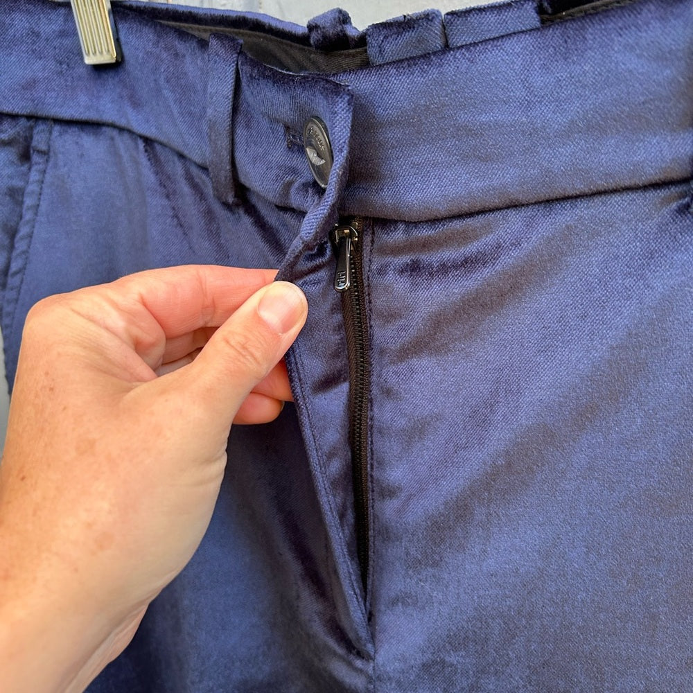 rag & bone navy velvet pants, size 6