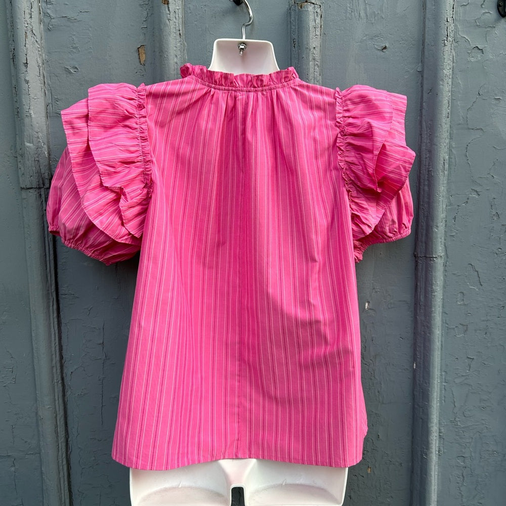 Day + Moon Ruffle Blouse, BNWT, size Small