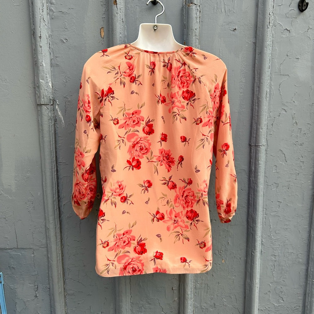 Rebecca Taylor Silk Floral Blouse, size 0