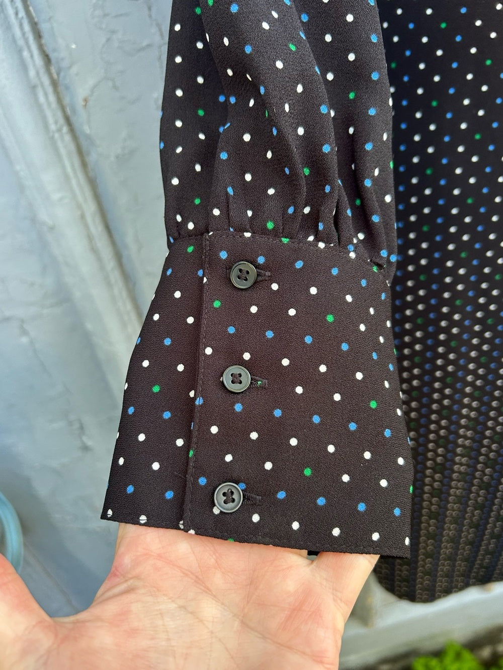 Halogen polka dot wrap dress, size XL