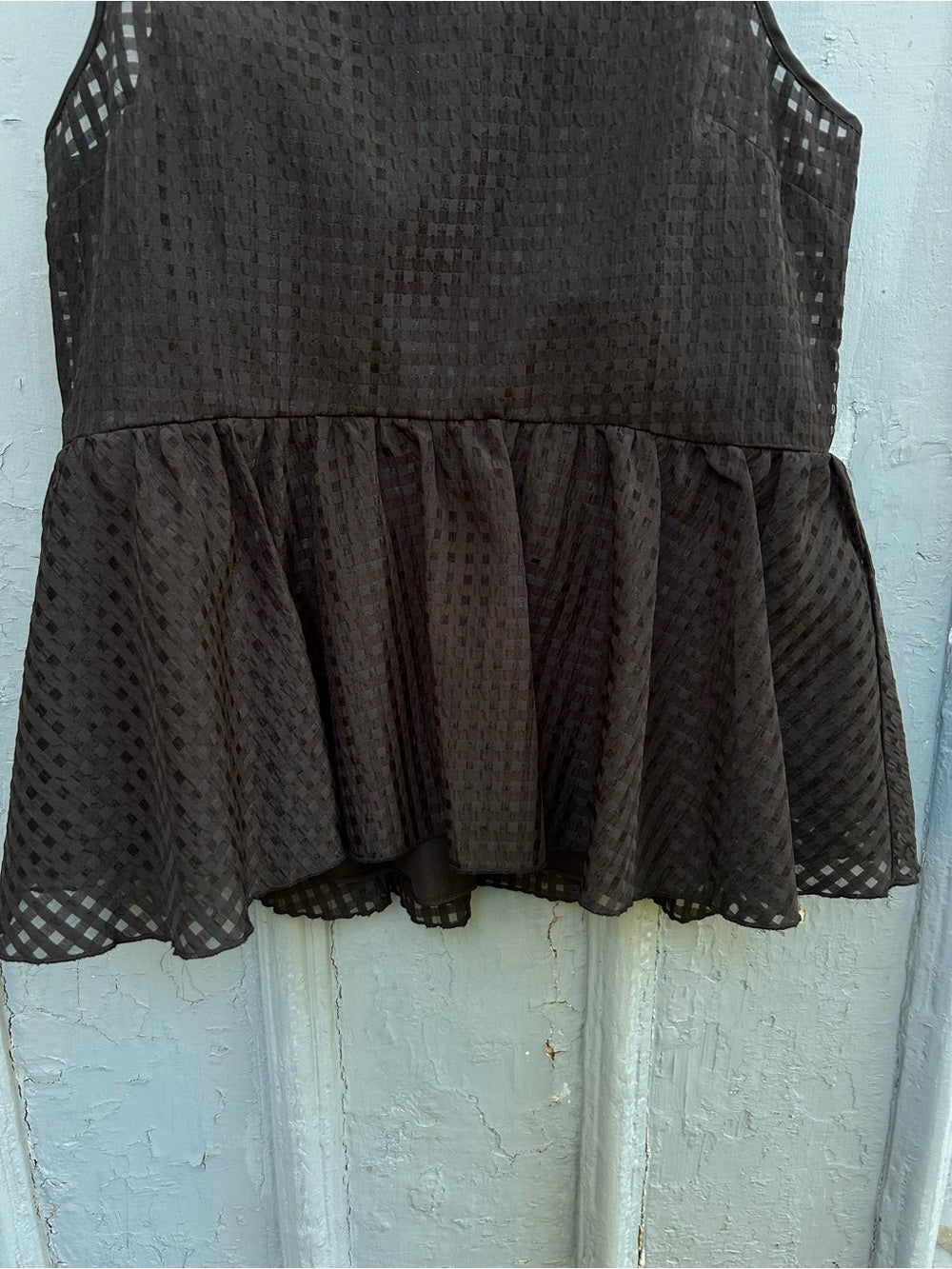 Do + Be lattice work peplum blouse, Large