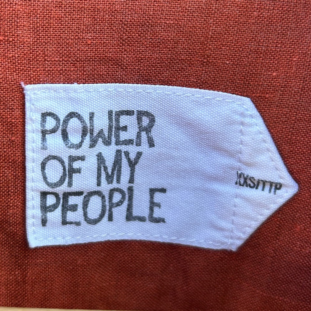 Power of my People Rust Wayward Fit Ss button up shirt, size xxs