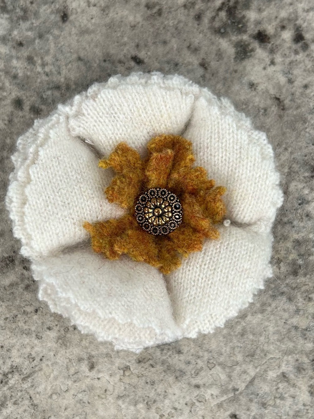 Vintage Cashmere Floral Brooch