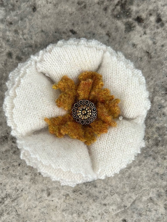 Vintage Cashmere Floral Brooch