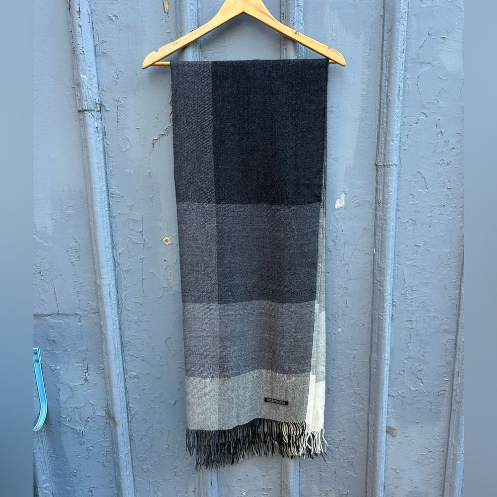 Baby Alpaca Plaid Scarf, BNWOT, 28.5” x 75”