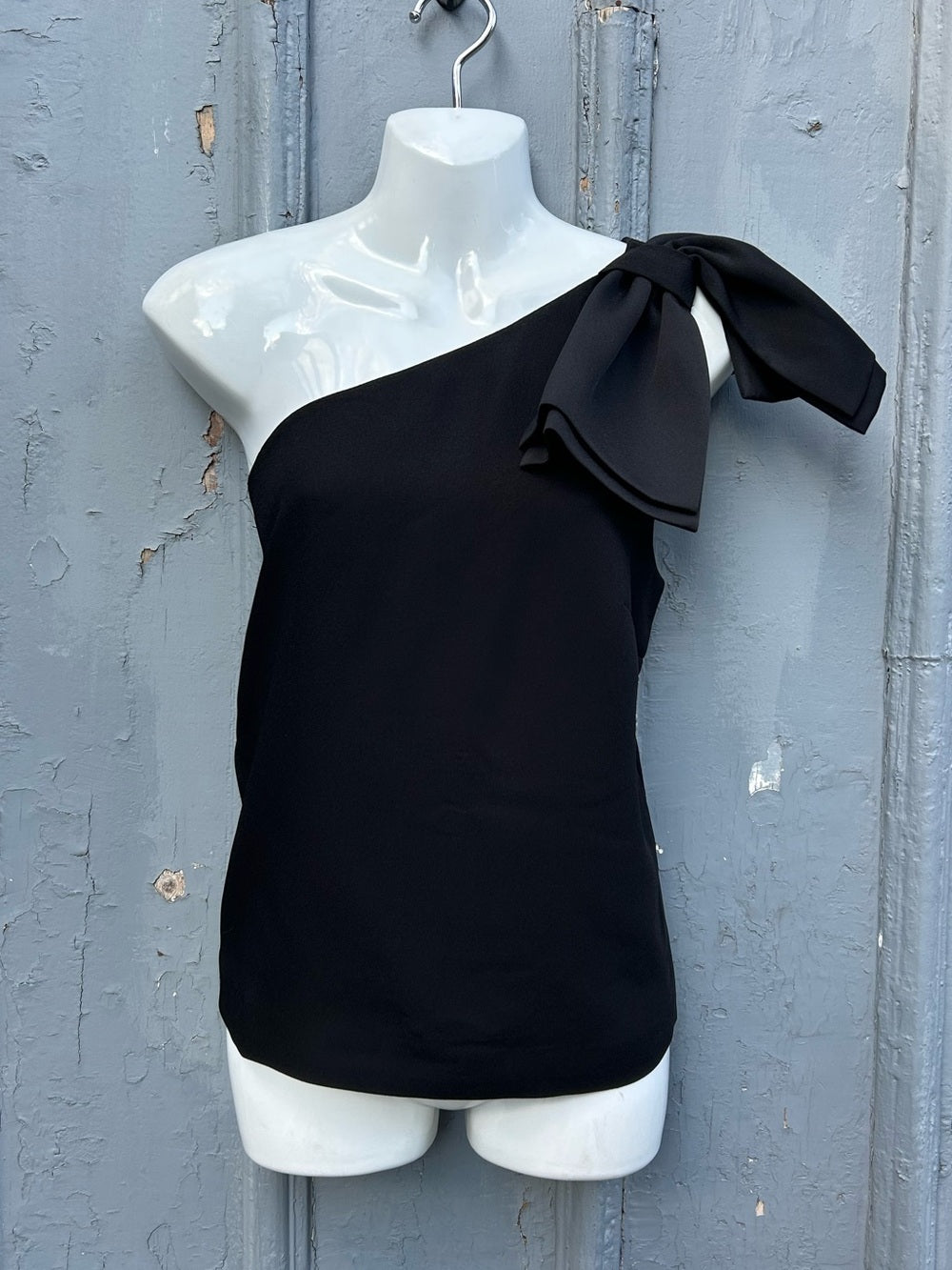 Club Monaco One shoulder black blouse, size 10