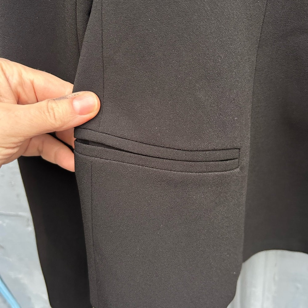 Pink Stitch Black Tie black blazer, size 8