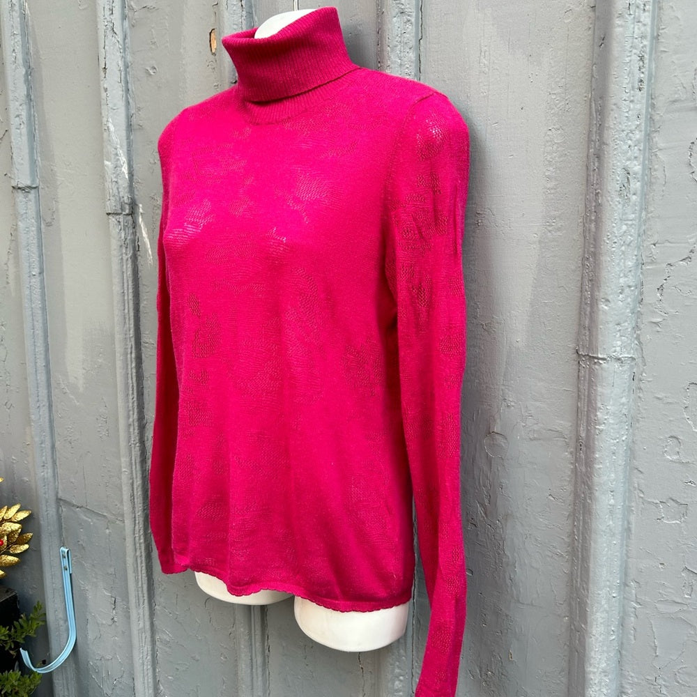 KENZO Paris Pink Turtleneck Sweater, size L