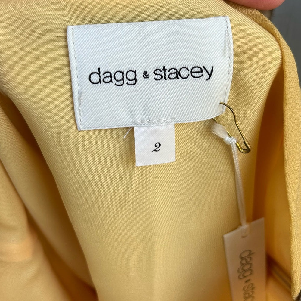 Dagg & Stacey Yellow Chiffon Skirt, BNWT, size 2