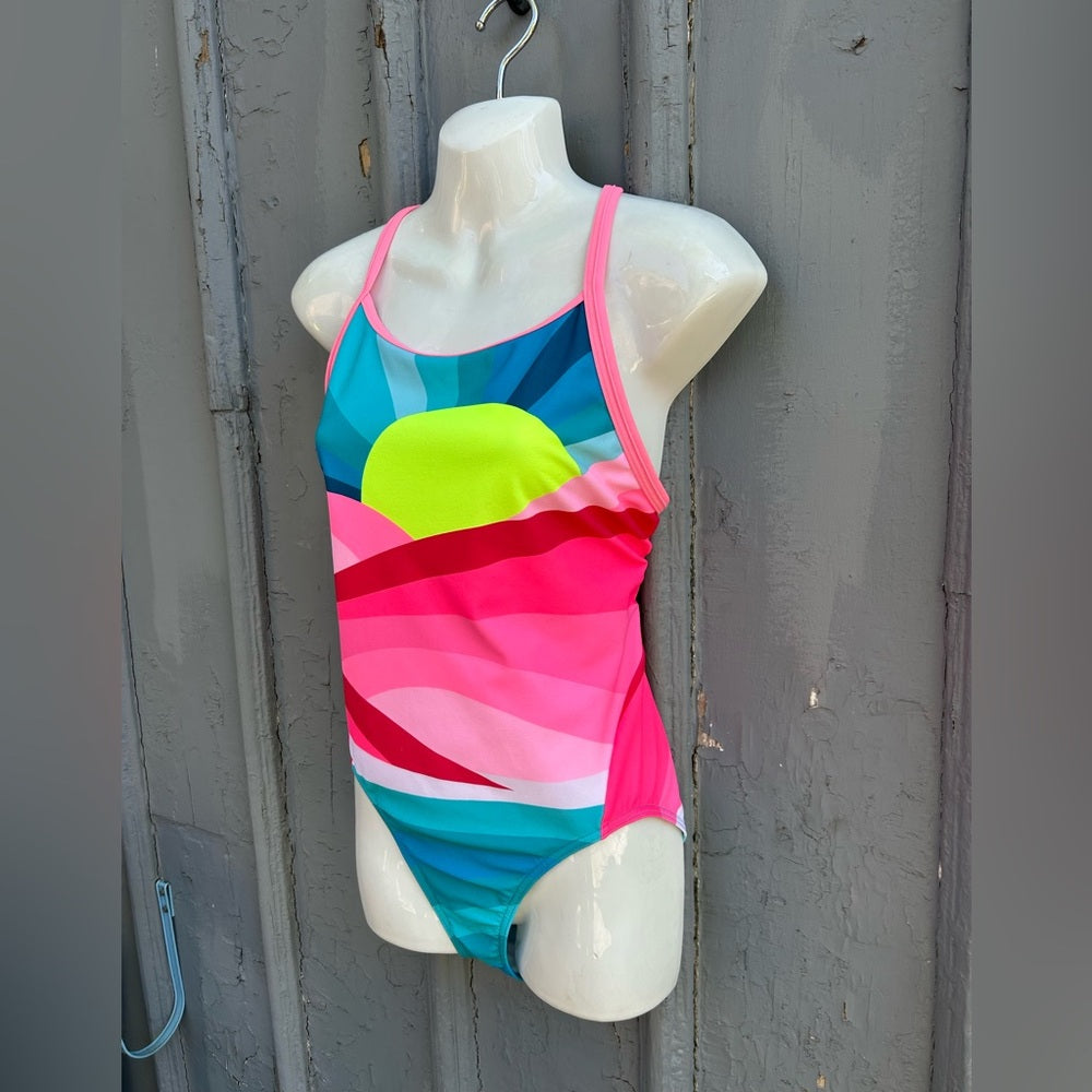 Funkita Summit Sunset Diamond Back One Piece, size 34 (US8)