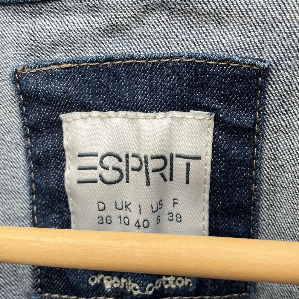 Esprit Dark Rinse Organic Cotton Denim Jean Jacket, size 6