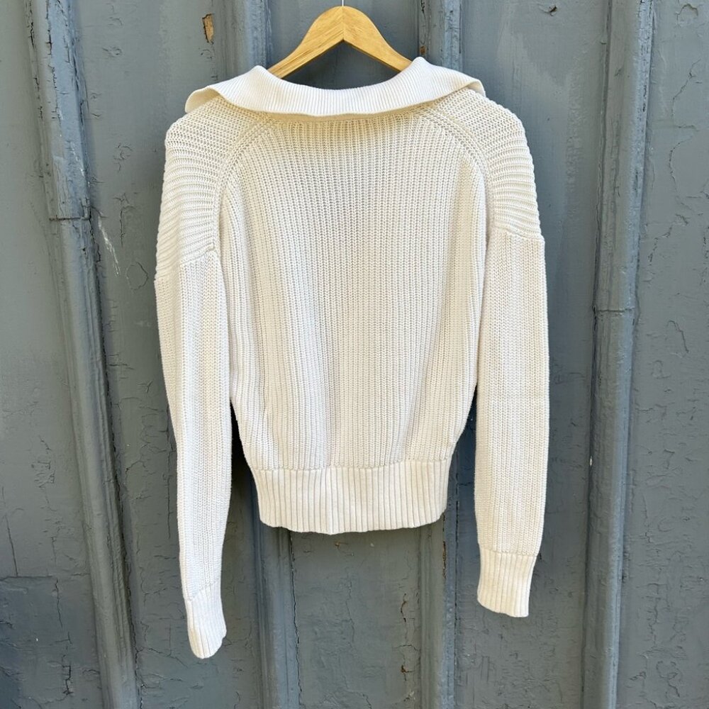 J Crew Cream Cotton Johnny Sweater, size XS