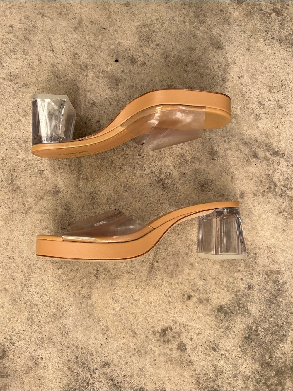 Larroude Jenn Lucite Sandal, BNWOB, size 8.5