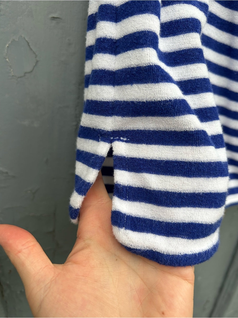 J Crew Weekend blue white terry skirt, Large
