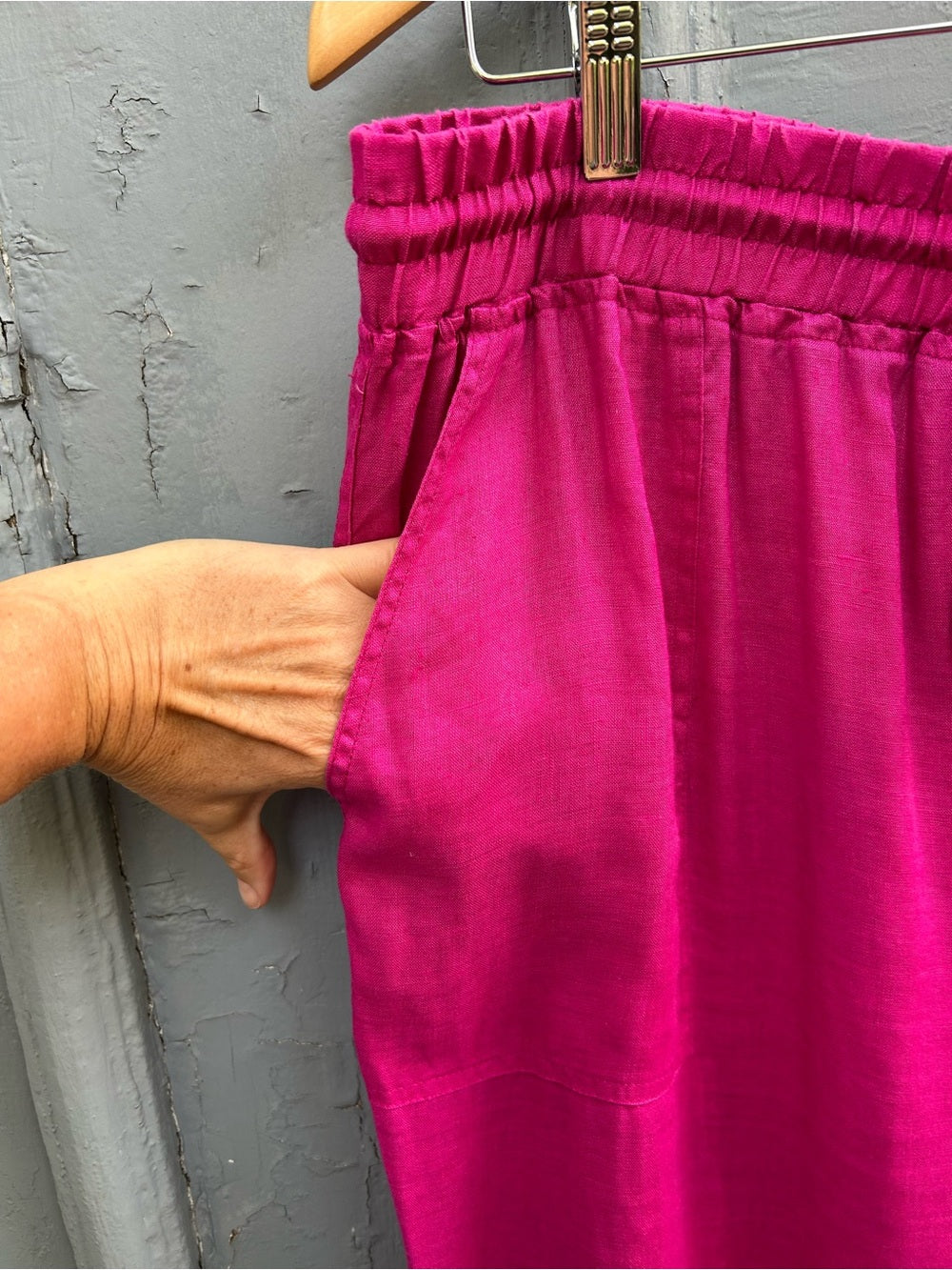Rafaella Pink linen Pant, size 1X