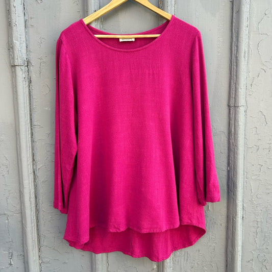 Amanda Moss Fuschia Neala Top, Size Large