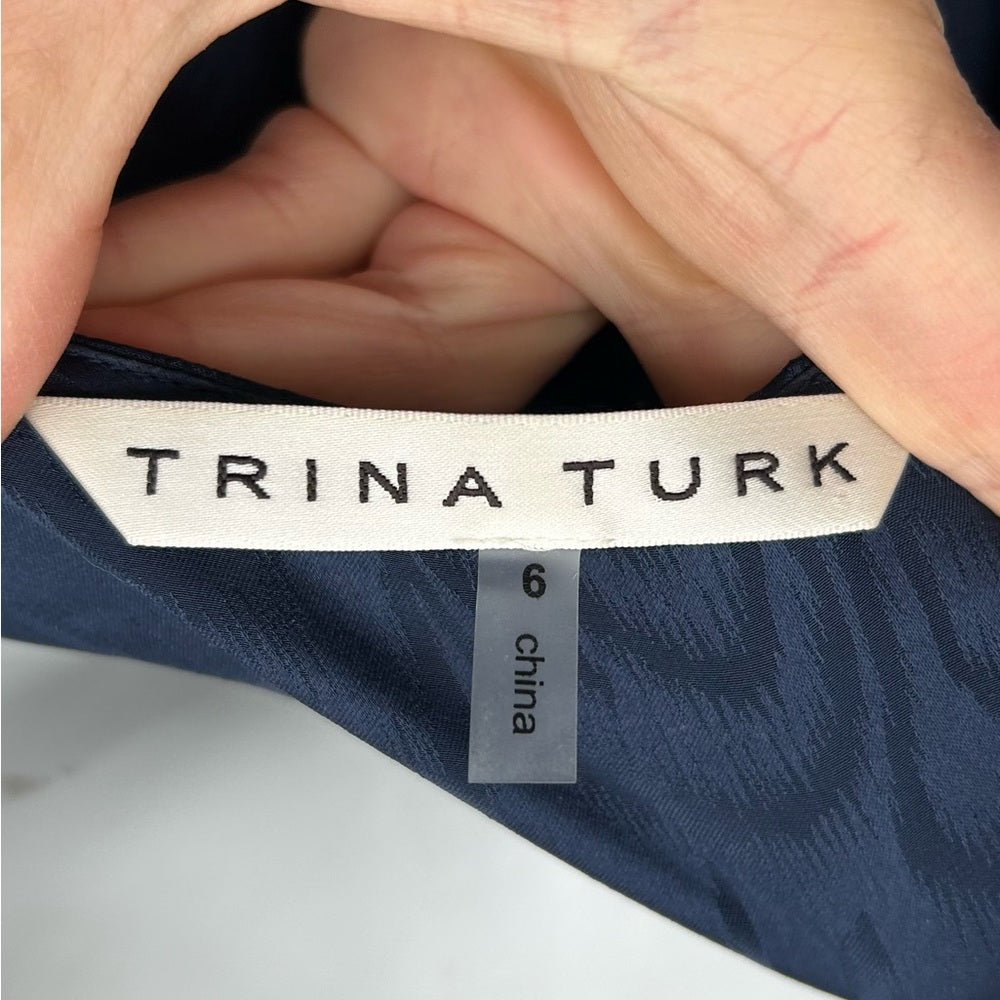 Trina Turk Navy Silk Shift, size 6