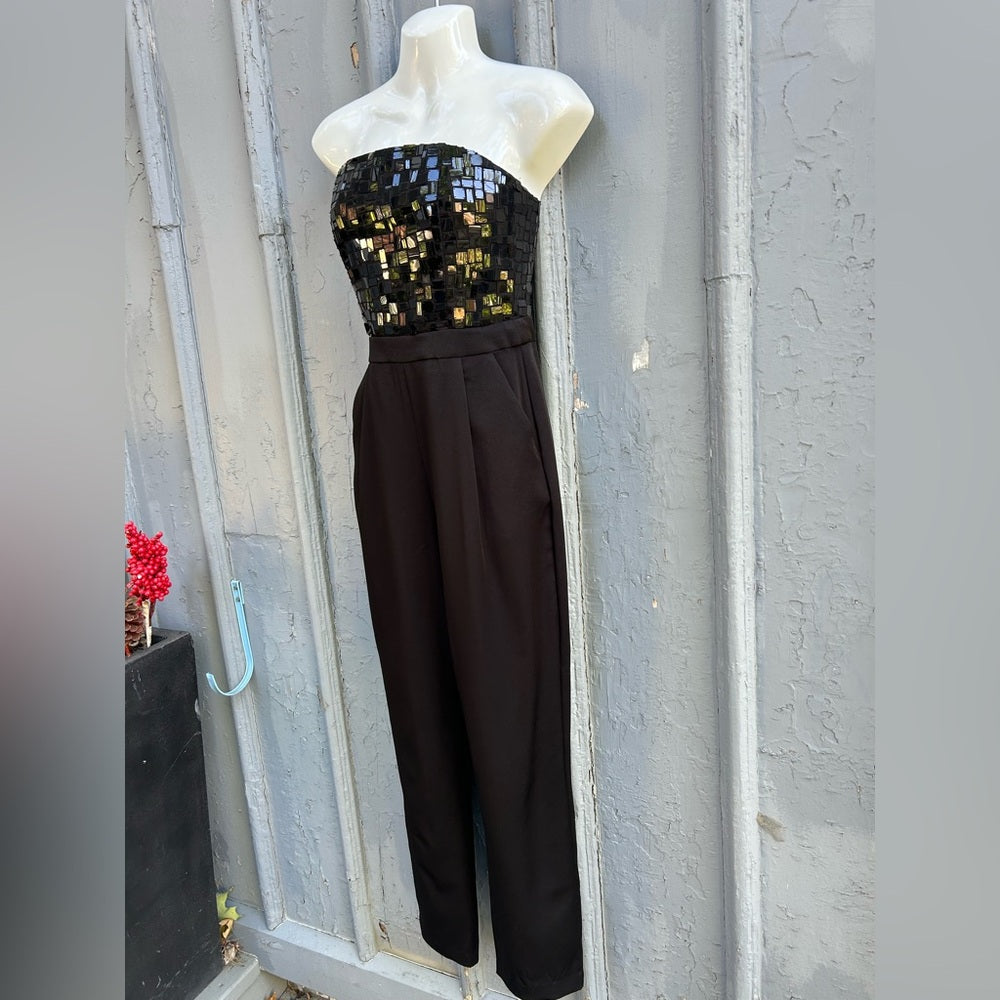 Alice + Olivia sequinned sleeveless jumpsuit, size 0