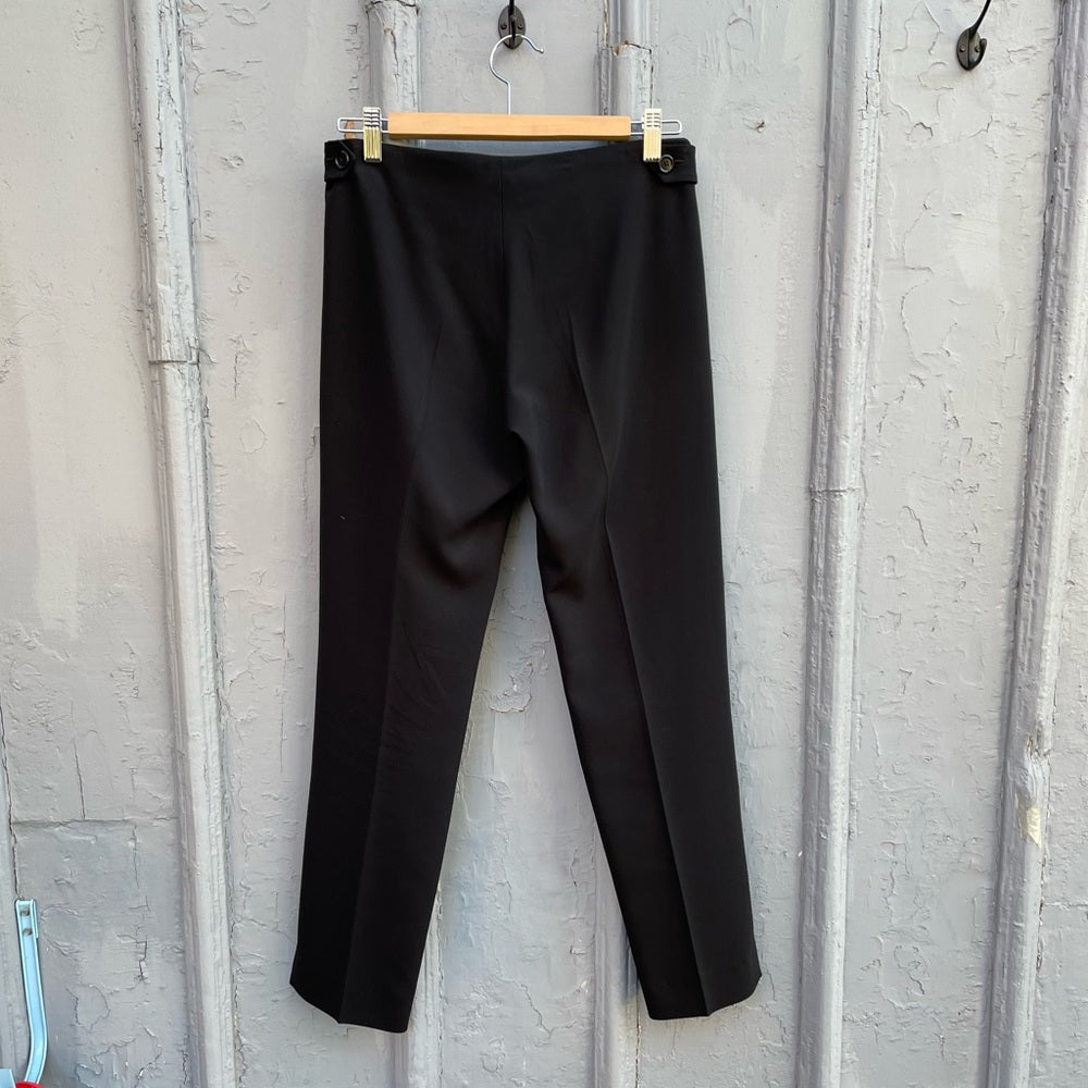 Moschino tailored slim black crop pant, size 6