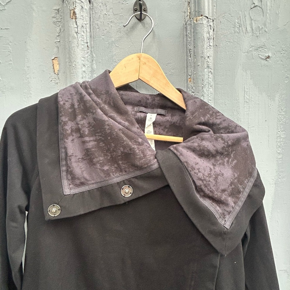 Lululemon Black Savasana Wrap Sweater, BNWT, size 6