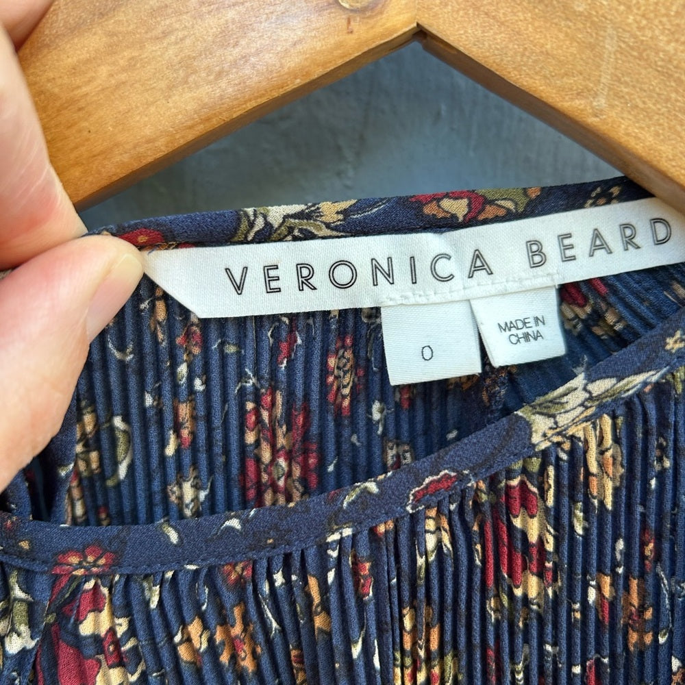 Veronica Beard Lewin Floral Blouse, size 0