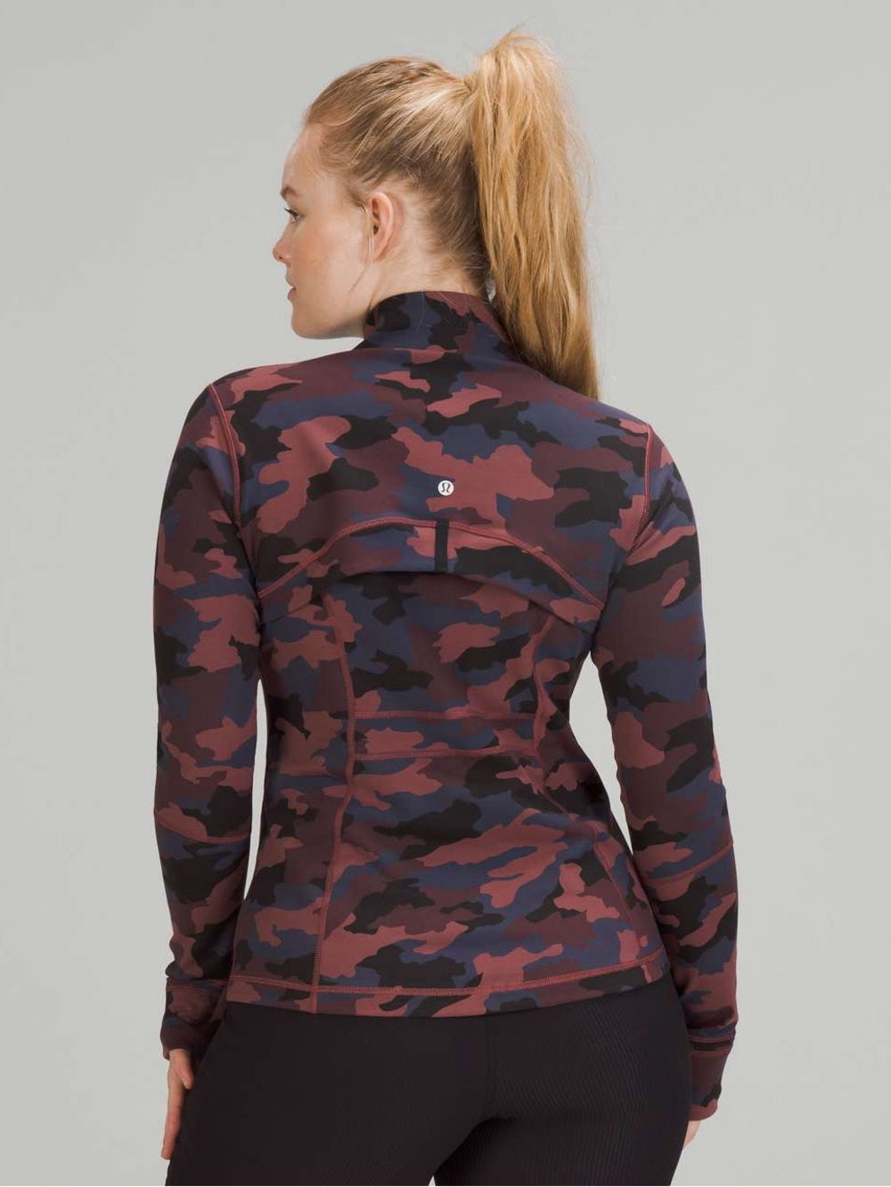 Lululemon Define Jacket Heritage Camo Smoky Red Night Sea, size 6