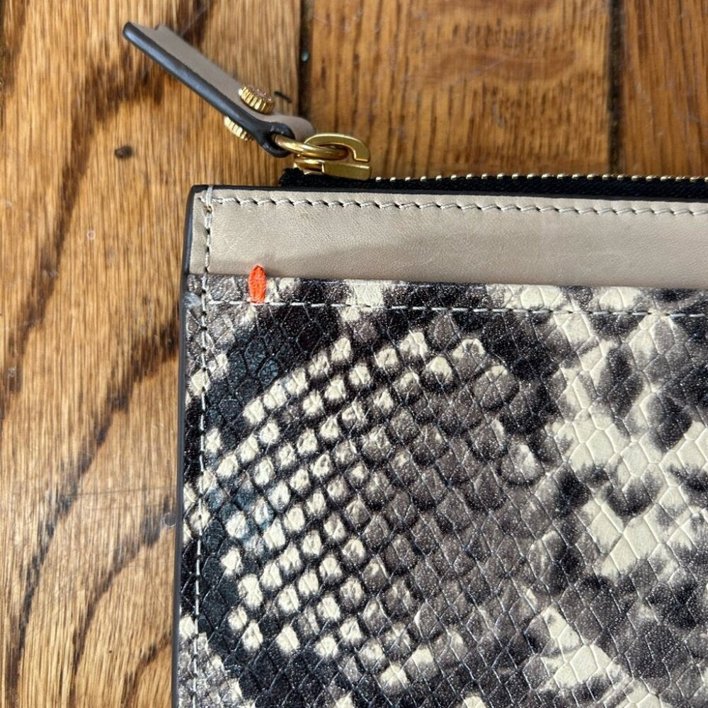 India Hicks Snakeskin Wristlet, BNWOT, 8.5” x 5.75”