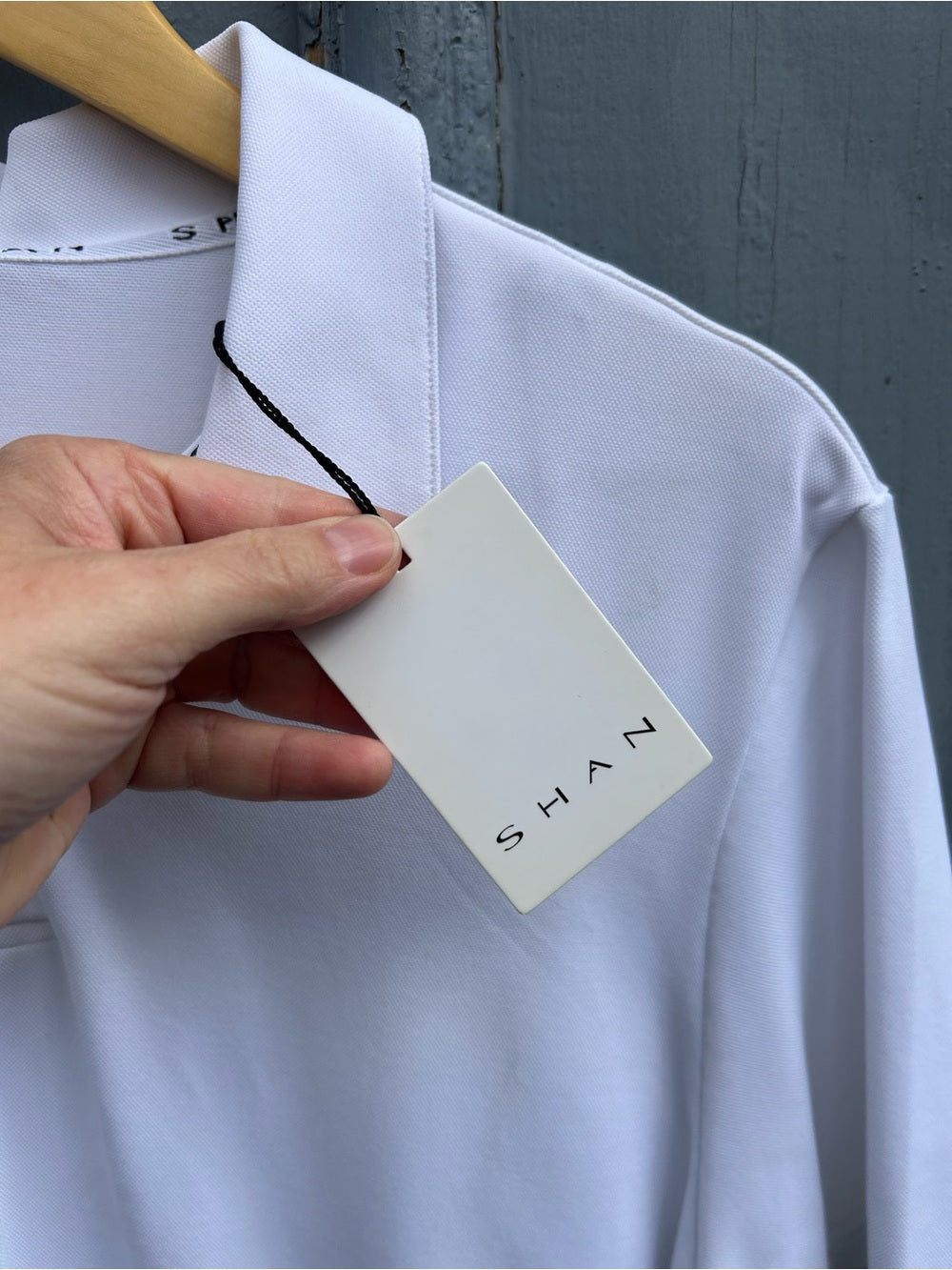 Shan Actuel Polo, white, BNWT, size L