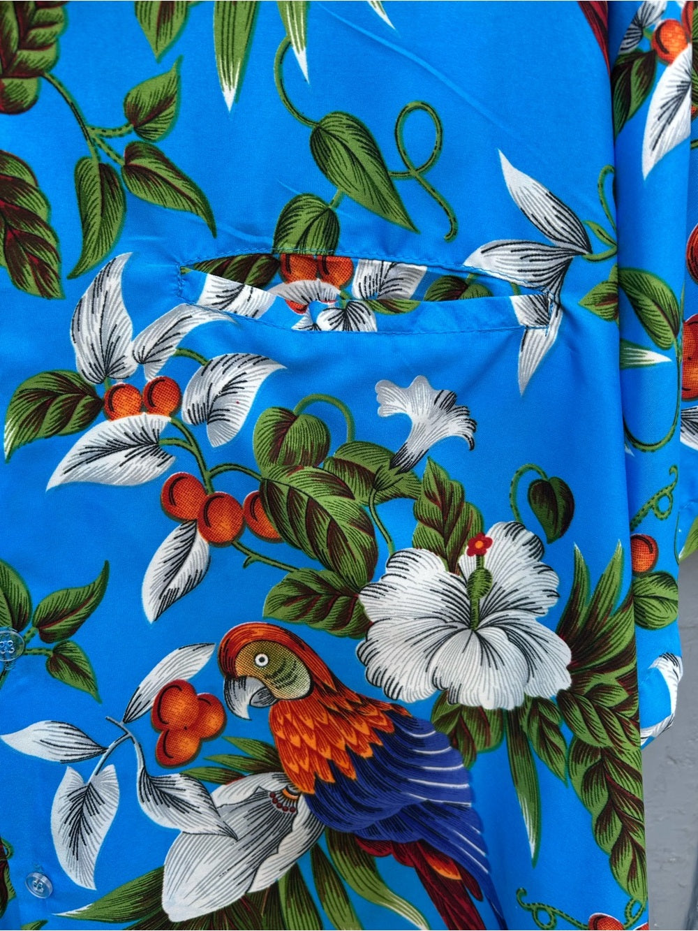 King Kamchatka Hawaiian Parrot Shirt, size 2X