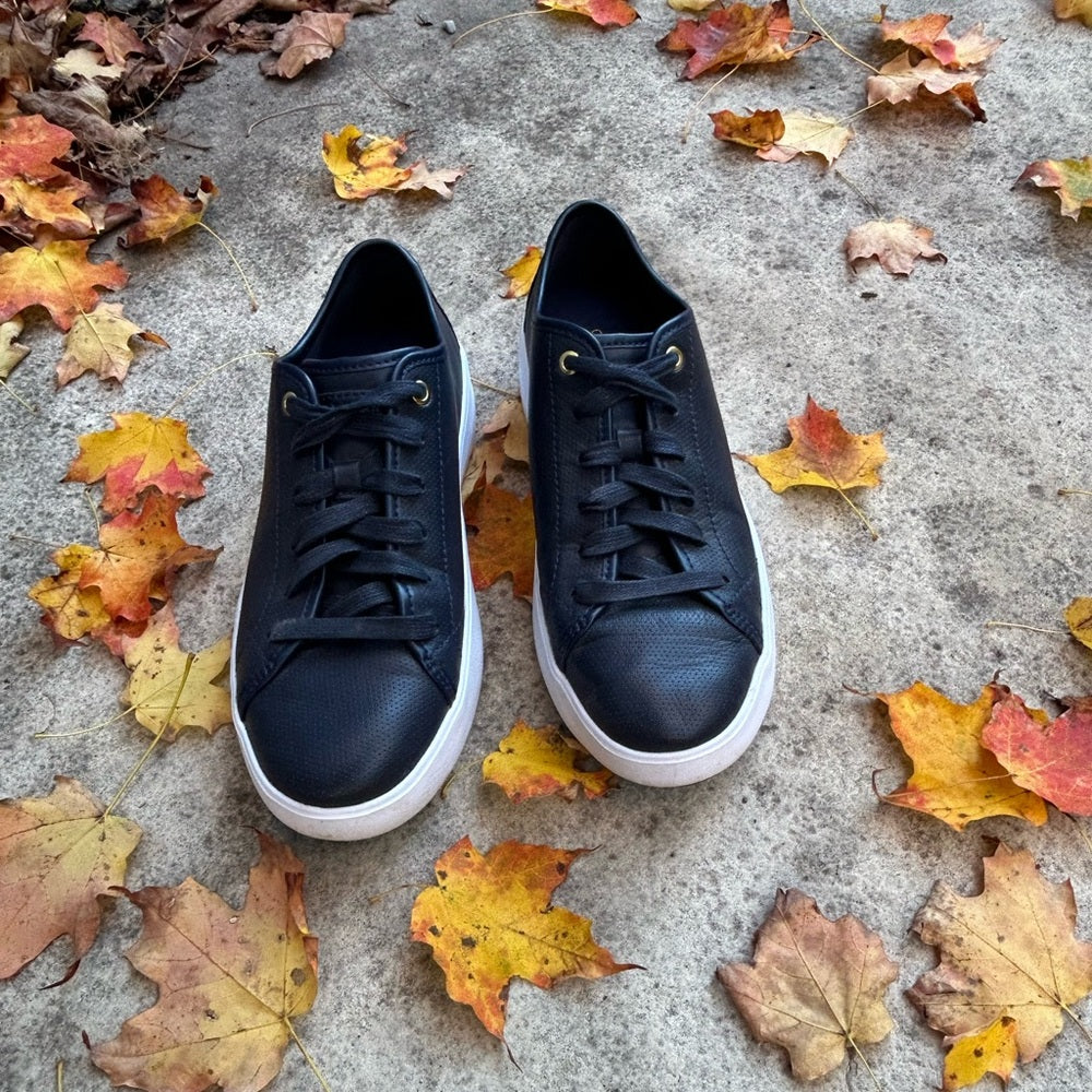 Cole Haan Lunar Grand Wing Tip Black Oxford Shoes, Size 7.5