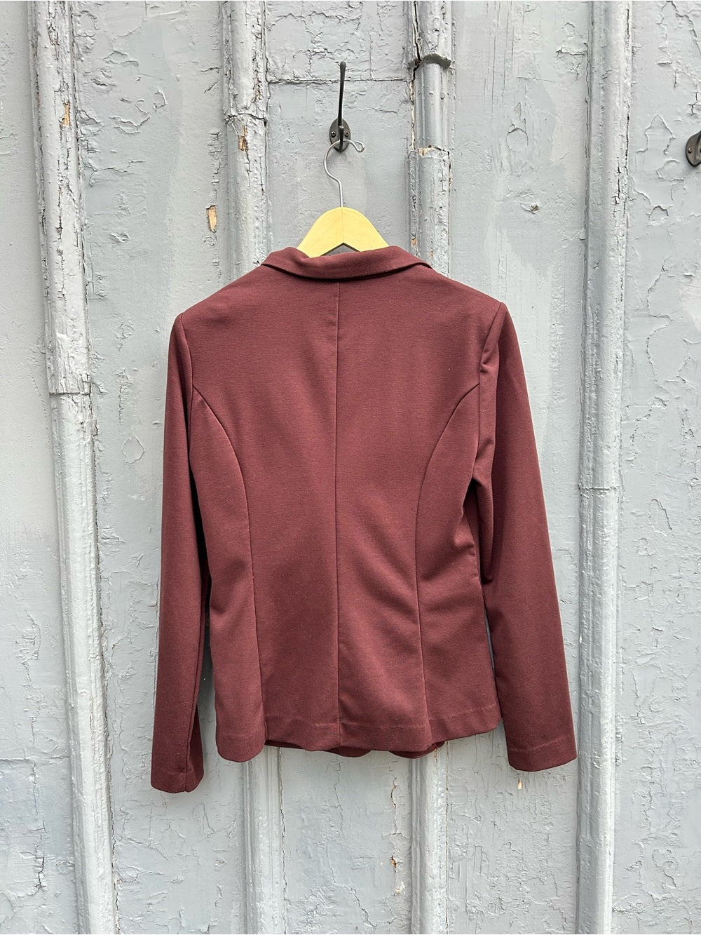 Ichi Maroon Jersey Kate Blazer, size M