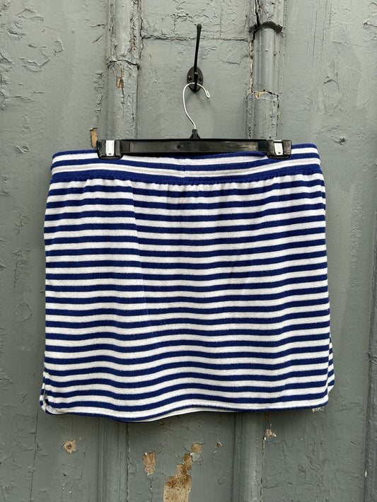 J Crew Weekend blue white terry skirt, Large