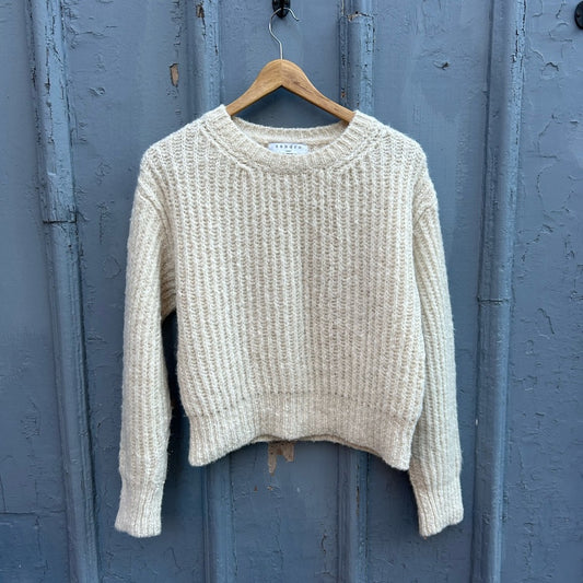 Sandro Paris Cream Alpaca Wool Sweater, size “1” (Small)