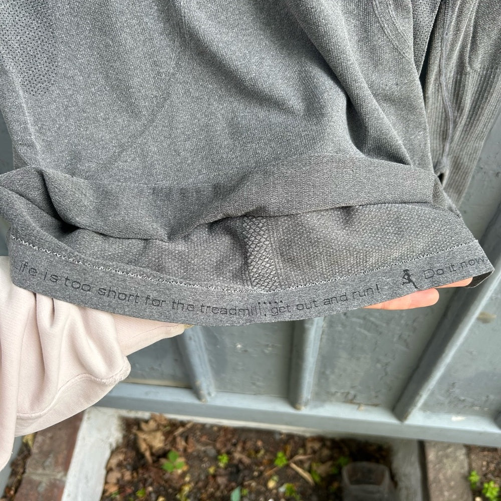 Lululemon Long Sleeved Grey Swiftly tee, size 12