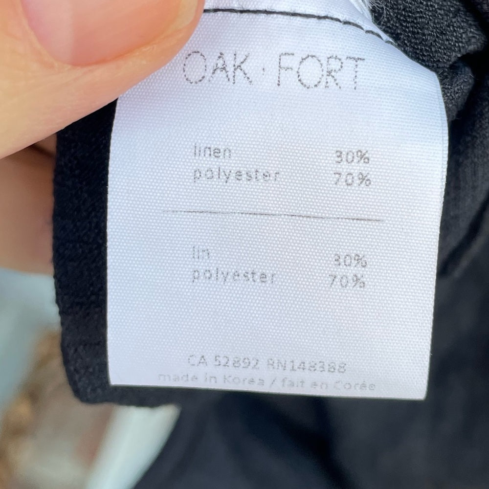 Oak+Fort Linen Blend Midi Dress, OS