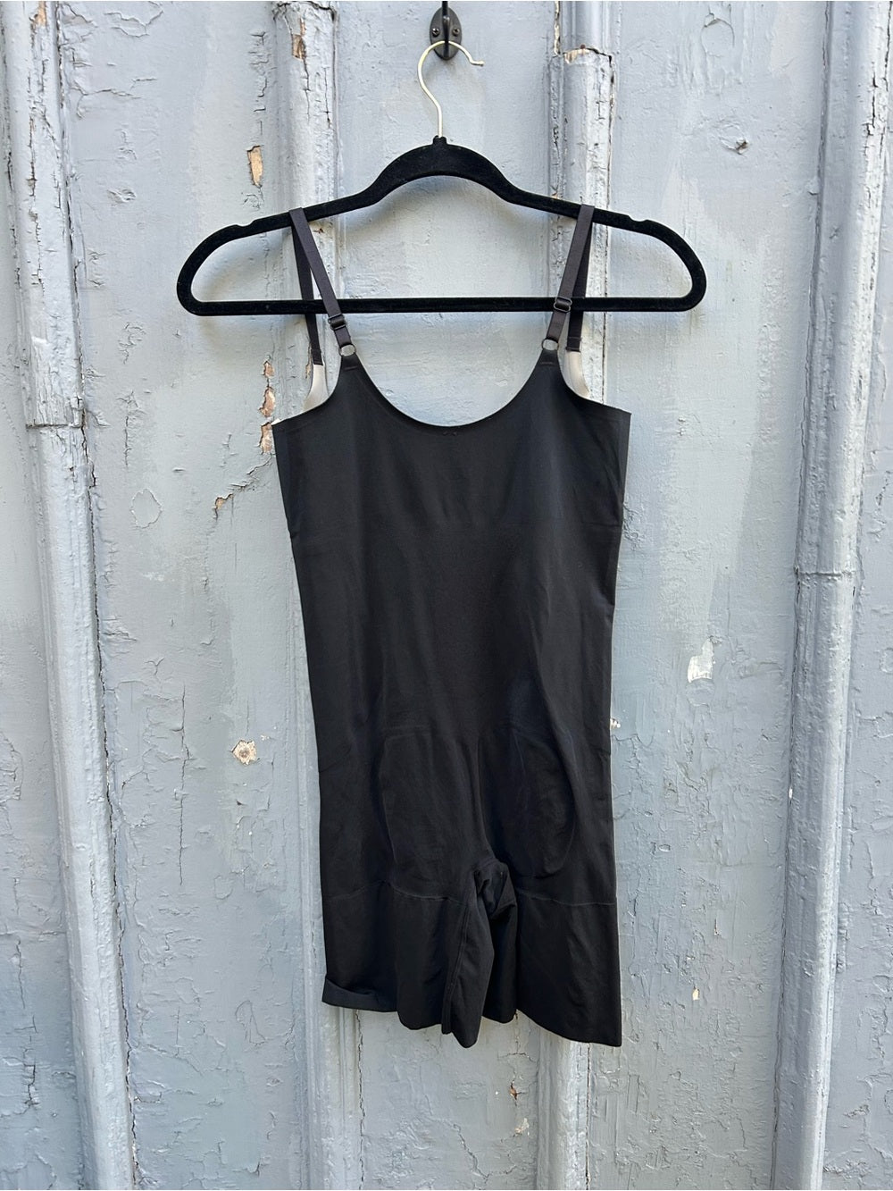 Spanx Black Open Bust Mid Thigh Shapewear, size L