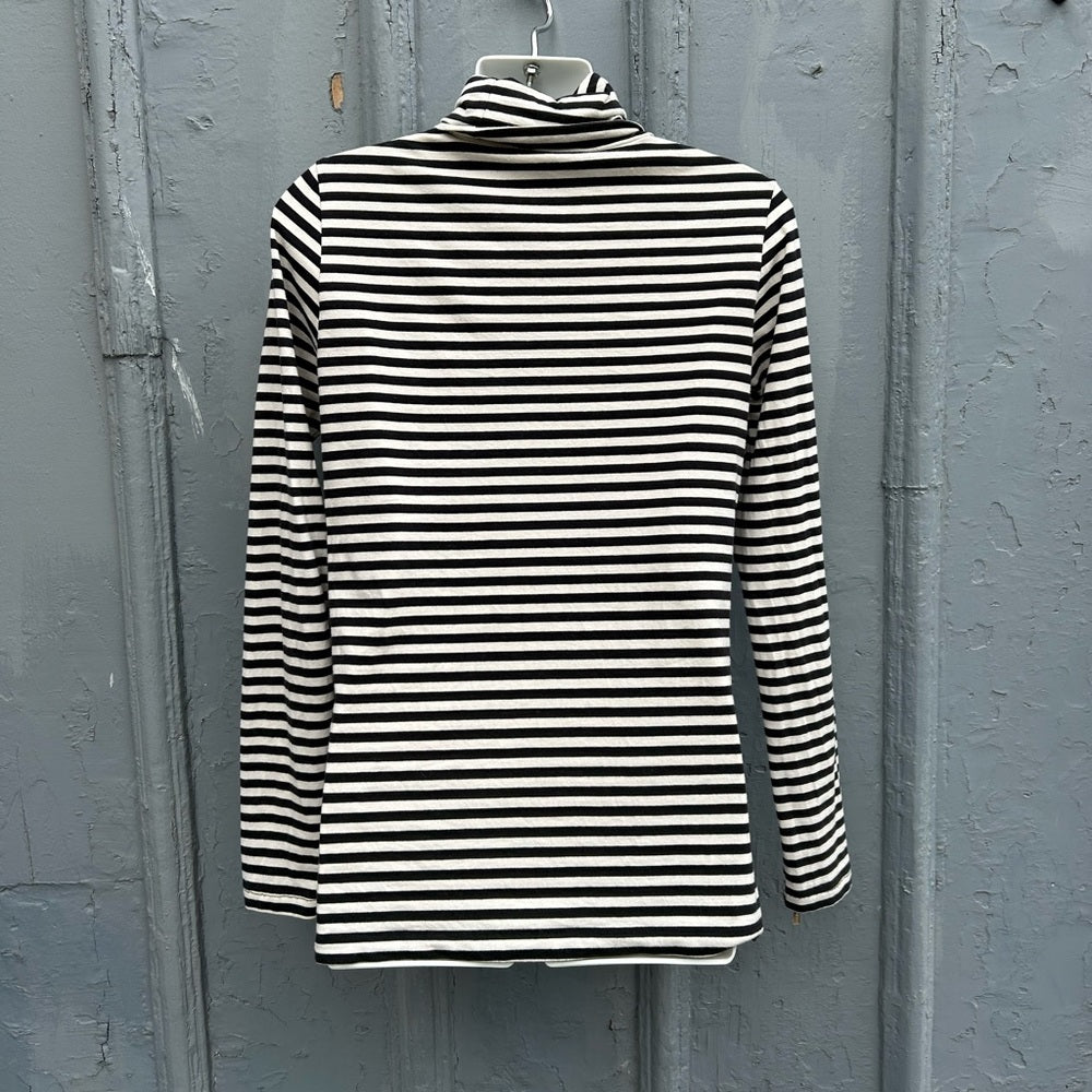 Part Two Efinas Stripe Long Sleeve Turtleneck Top, size M