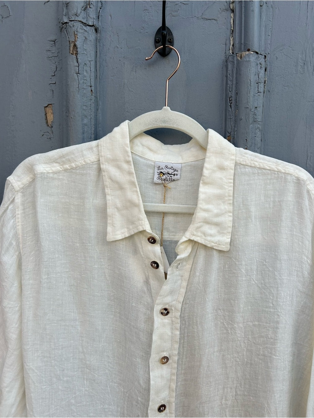 La Bottega di Brunella Camica Franco Button Down Blouse, BNWT, size L