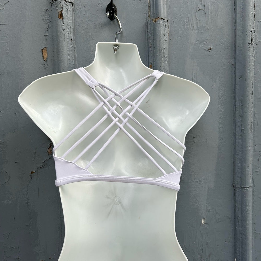 Lululemon White Free to Be Wild Bra, size 4