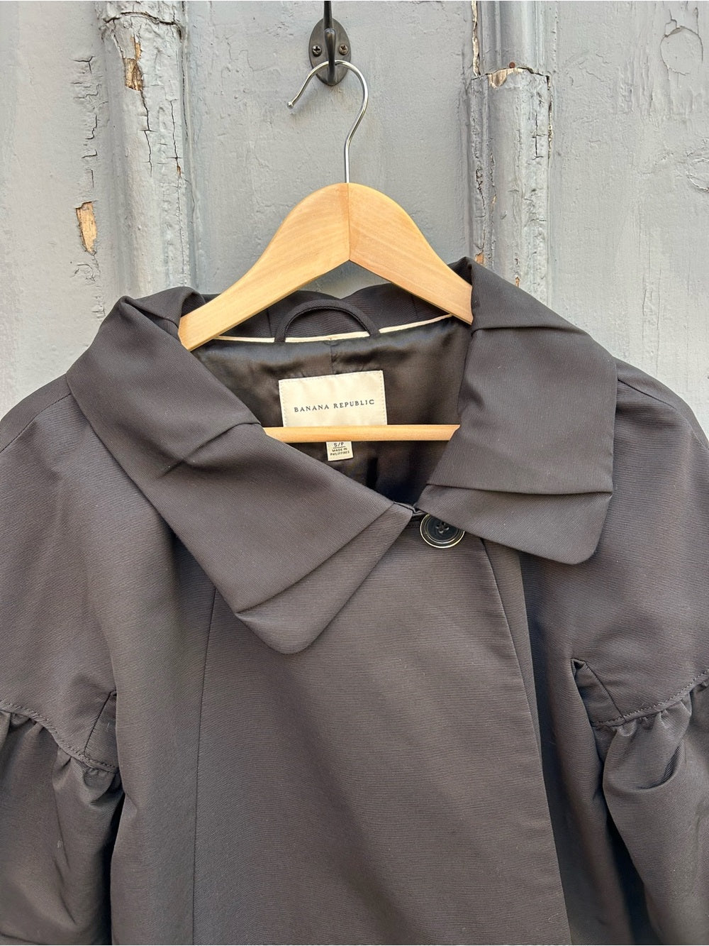 Banana Republic Black Puff Sleeve Jacket, size S